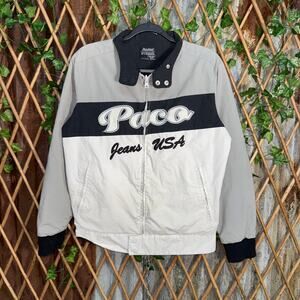 Vintage Y2K PACO jeans 90s embroider reversible windbreaker